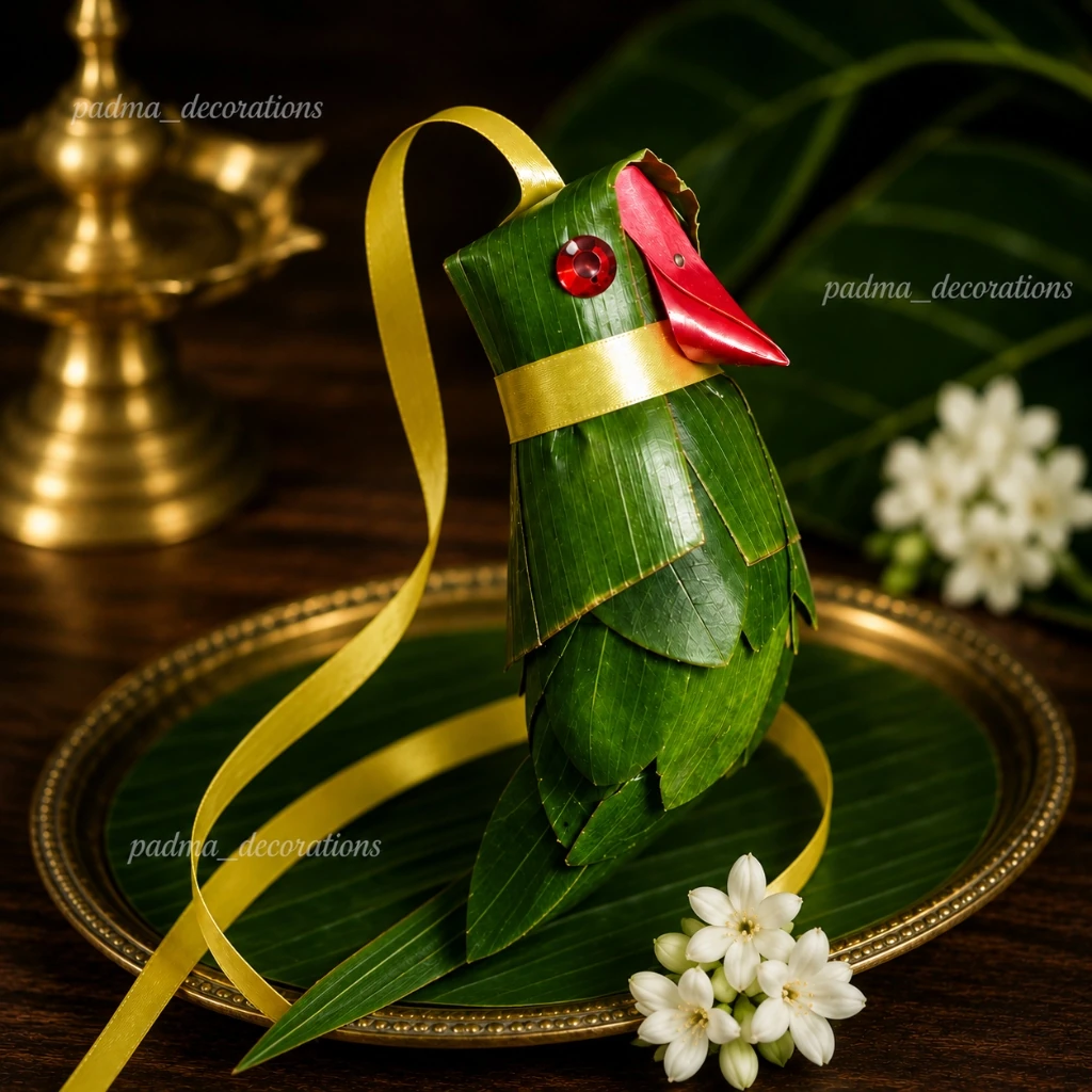 Coconut Leaf Parrot - Handcrafted Coconut Leaf Product