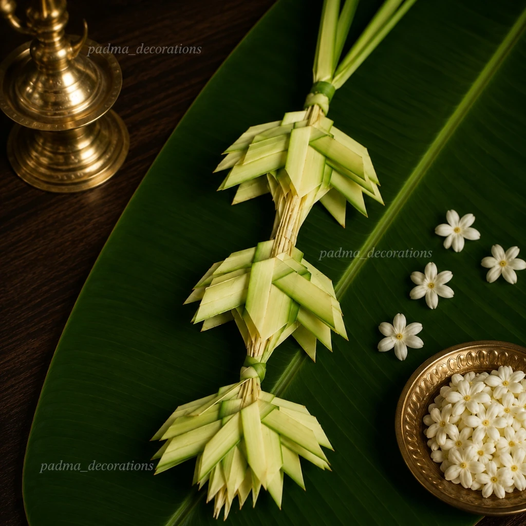 Coconut Leaf Thoranam (50 Pcs) - Handcrafted Coconut Leaf Product